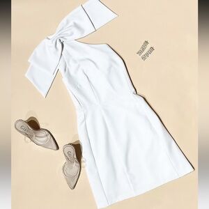 Elegant One Shoulder White Dress